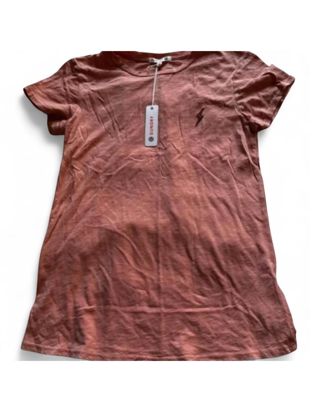 Sundry Women's Pink and Orange Tshirt